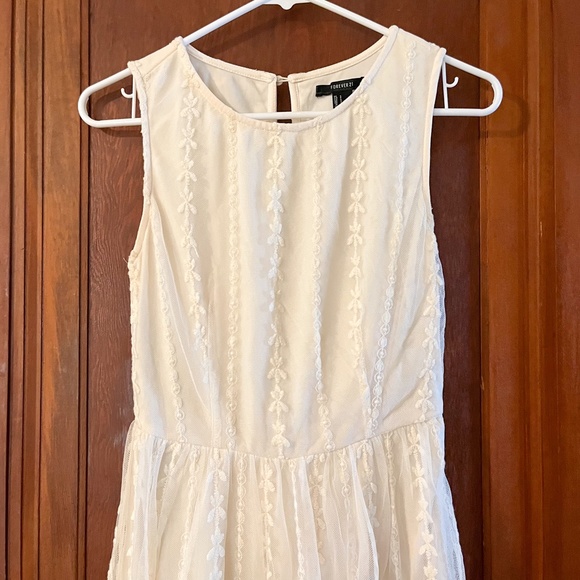 Forever 21 Cream Lace Dress | White Summer Dress - Picture 3 of 7